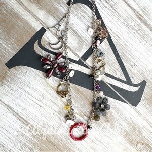 Multi charms handmade shell 🐚 necklace aura quartz pearls